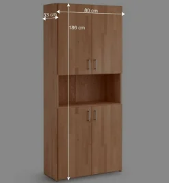 Aktenordnerschrank mit Fach und vier Türen - Bash