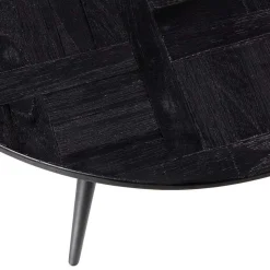 Altholz Beistelltisch aus Teak in Schwarz - Gagg