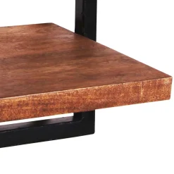 Altmetall Loft Wandregal mit 2 Holzböden - Mendoza