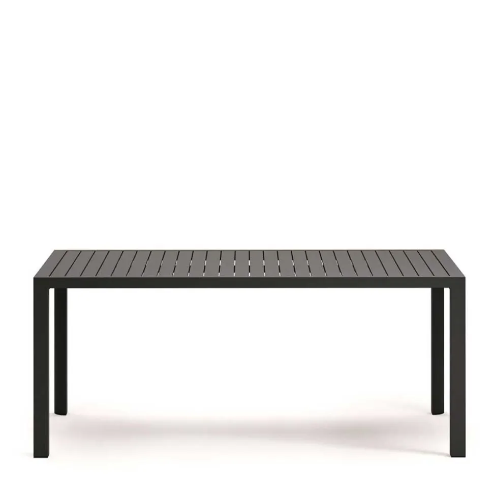 Alu Outdoor Tisch in Dunkelgrau - Lagusta