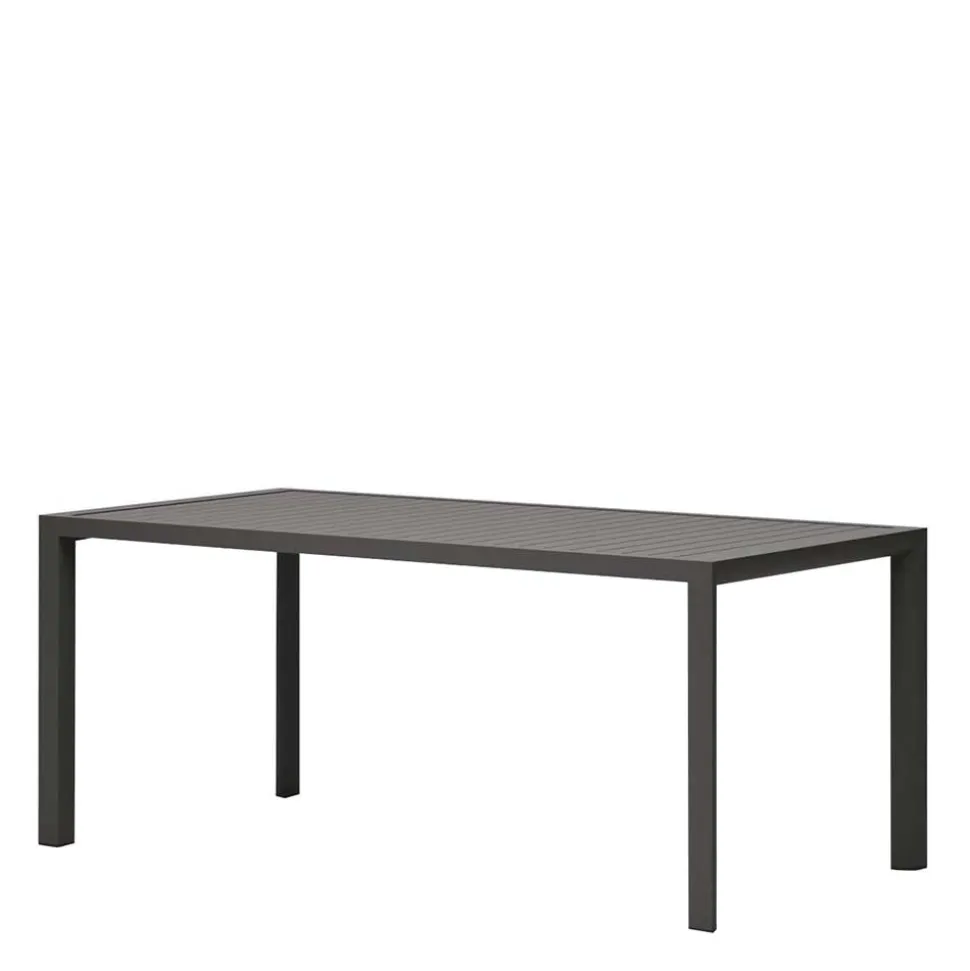 Alu Outdoor Tisch in Dunkelgrau - Lagusta