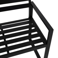 Aluminium Gartenbank in Schwarz - Casahan