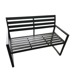 Aluminium Gartenbank mit Armlehnen - Calbanyara