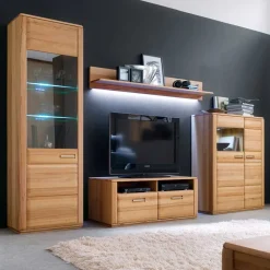 Anbauwand Athias aus Kernbuche (vierteilig)