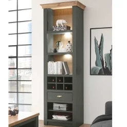 Anbauwand in Graugrün & Wildeiche - Eylan (vierteilig)