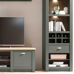 Anbauwand in Graugrün & Wildeiche - Eylan (vierteilig)