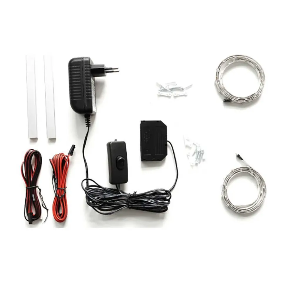 Anbauwand in Weiß mit Wildeiche - Varzino (dreiteilig)