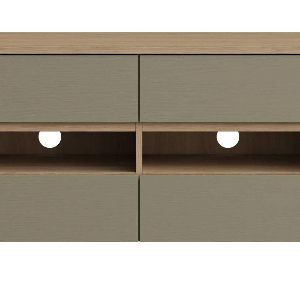 Anbauwand Kombination im Scandi Chic - Promo (vierteilig)