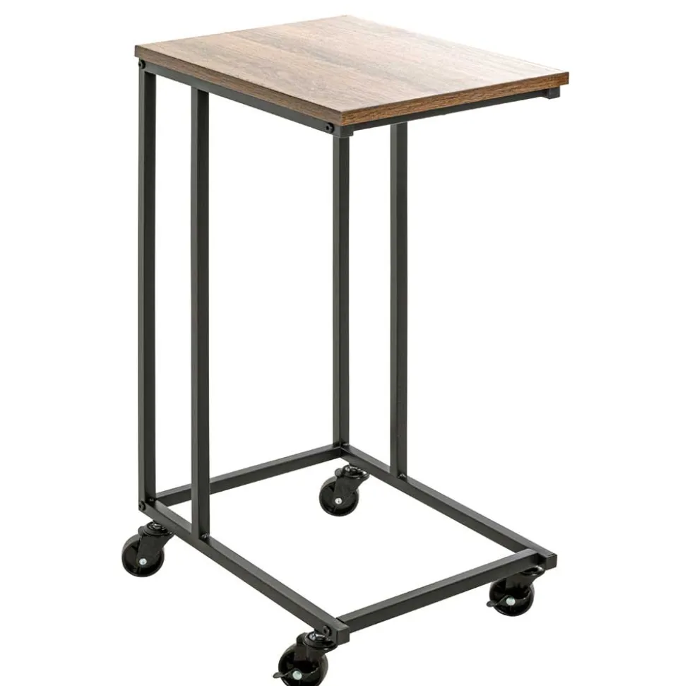 Anstelltisch auf Rollen in Eiche Dekor - Gionno