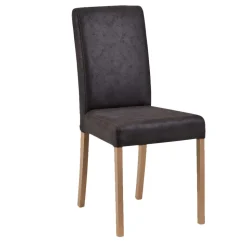 Anthrazit Polsterstühle aus Microfaser - Daricca (2er Set)