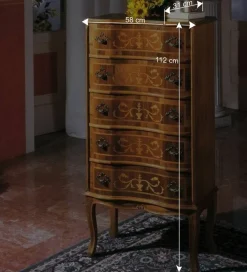 Antike Kommode Agosto in Nussbaumfarben