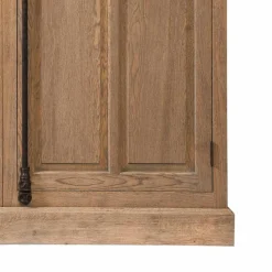 Antiker Eiche Drehtürenschrank Taunton mit Lamellentüren