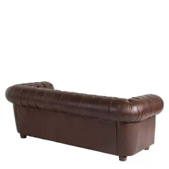 Antikleder Sofa in Braun - Chesterfield Style - Cementa