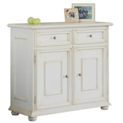 Antikweiße Kommode mit zwei Schubladen - Vicina