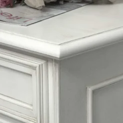 Antikweiße Kommode mit zwei Schubladen - Vicina