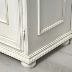 Antikweiße Kommode mit zwei Schubladen - Vicina