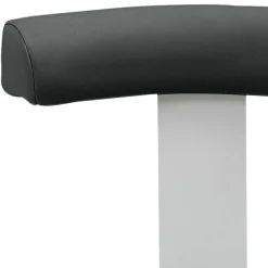 Arbeitshocker mit Lehne in Schwarz & Alu - Udjaca