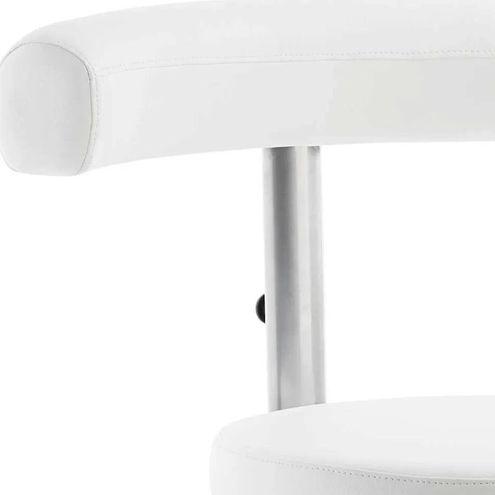 Arbeitsstuhl mit schmaler Lehne in Weiß - Smilen