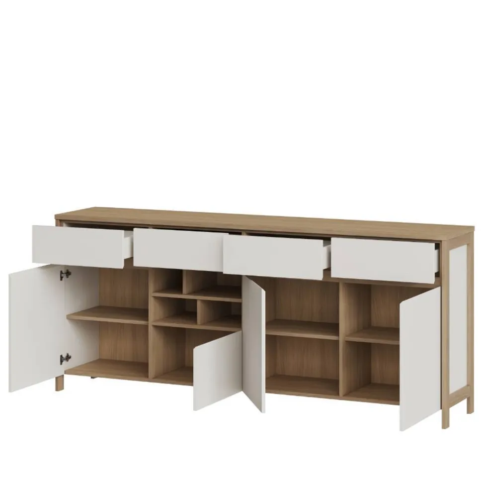 Arbeitszimmer Möbel-Kombi in Weiß - Ovidio (dreiteilig)