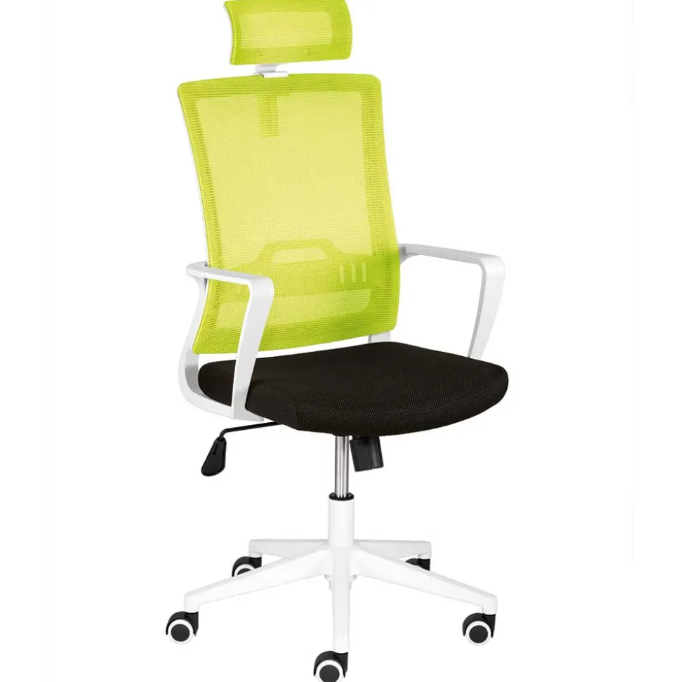 Armlehnen Computerstuhl in Hellgrün & Schwarz - Veronica
