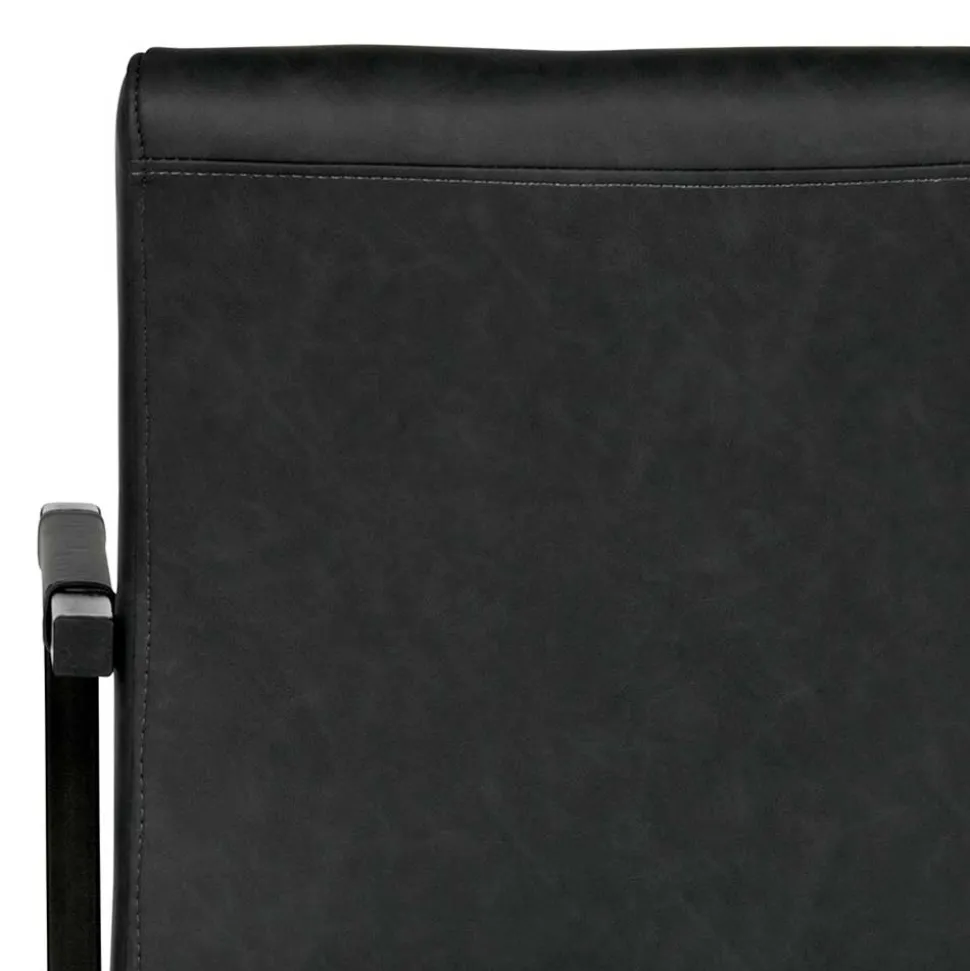 Armlehnen Freischwinger in Anthrazit - Birte (2er Set)