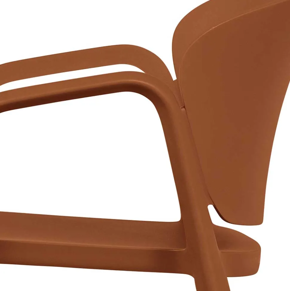 Armlehnen Kunststoffstühle in Braun - Vincentro (4er Set)