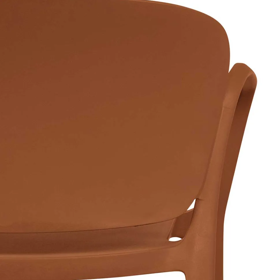Armlehnen Kunststoffstühle in Braun - Vincentro (4er Set)
