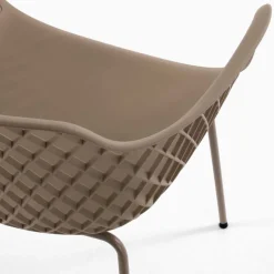 Armlehnen Schalenstuhl in Beige - Pierega (4er Set)