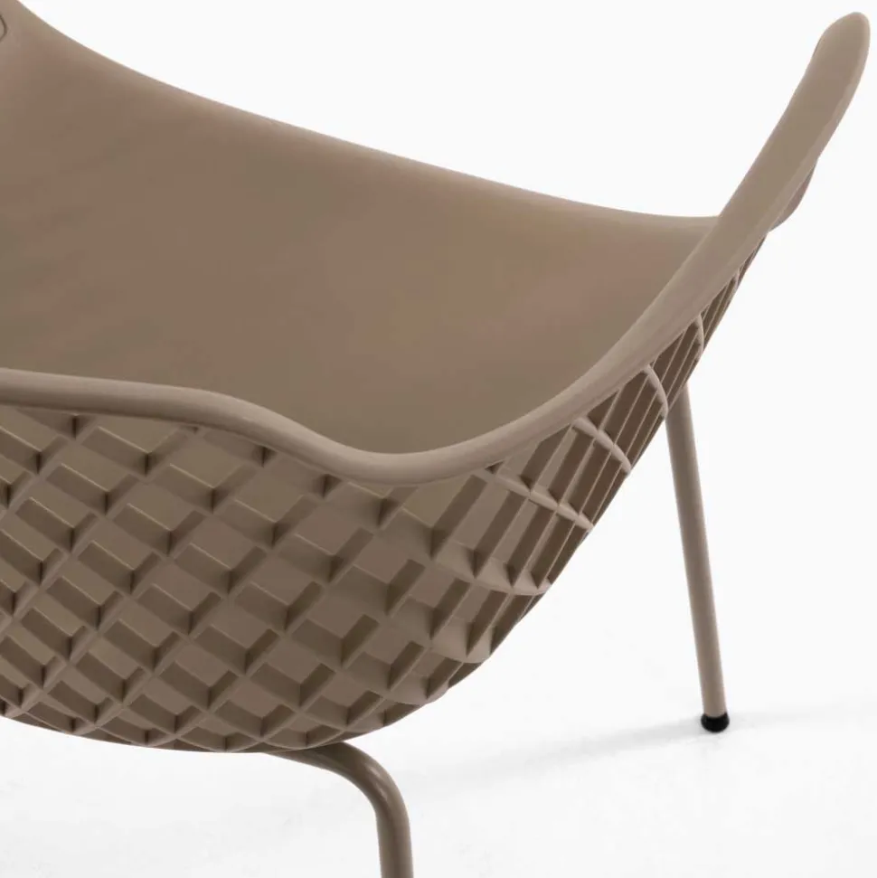 Armlehnen Schalenstuhl in Beige - Pierega (4er Set)