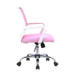 Armlehnen Schreibtischstuhl in Rosa & Weiß - Nadele