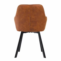 Armlehnen Stühle in Braun Microfaser - Dronja (2er Set)