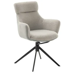 Armlehnen-Drehstuhl in Lichtgrau - Plicardo (2er Set)