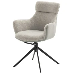 Armlehnen-Drehstuhl in Lichtgrau - Plicardo (2er Set)