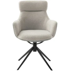 Armlehnen-Drehstuhl in Lichtgrau - Plicardo (2er Set)