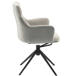 Armlehnen-Drehstuhl in Lichtgrau - Plicardo (2er Set)