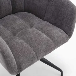 Armlehnen-Küchenstuhl in Grau - Doinera (2er Set)