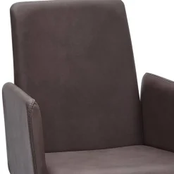 Armlehnen-Polsterstuhl in Dunkelbraun - Sagavi