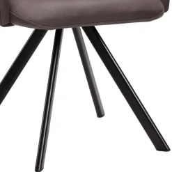 Armlehnen-Polsterstuhl in Dunkelbraun - Sagavi