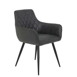 Armlehnenstuehle in Anthrazit Samtvelours - Naas (2er Set)