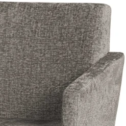 Armlehnenstuhl in Taupe Webstoff - Kalindo (2er Set)