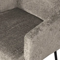 Armlehnenstuhl in Taupe Webstoff - Kalindo (2er Set)