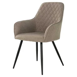 Armlehnstühle in Graubraun Stoff - Vojeco (2er Set)