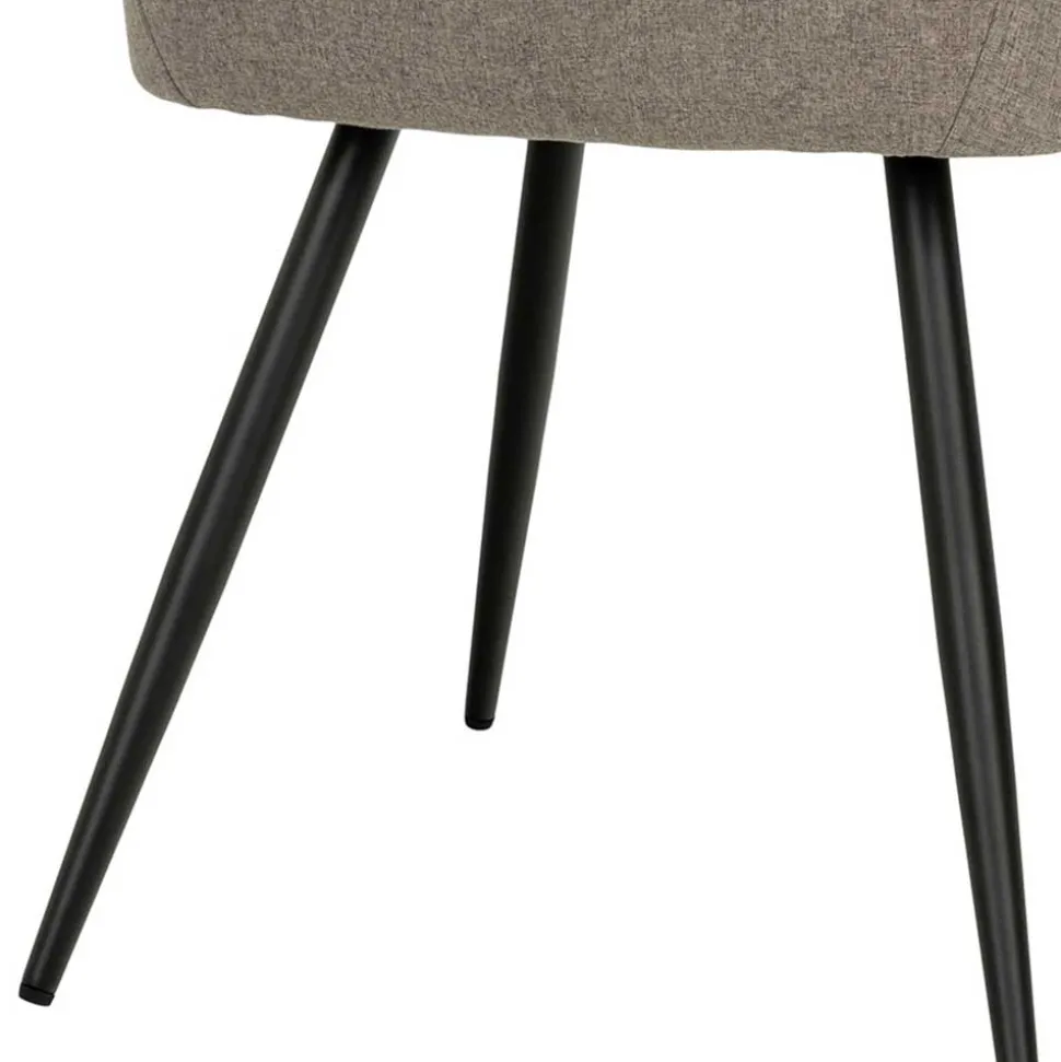 Armlehnstühle in Graubraun Stoff - Vojeco (2er Set)