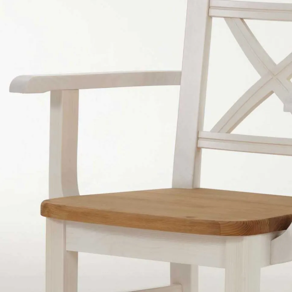 Armlehnstuhl Lugon aus Massivholz Kiefer (2er Set)