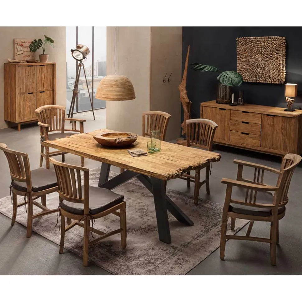 Armlehnstuhl Mangato aus Teak Recyclingholz