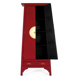 Asia Design Schrank in Rot Massivholz - Iscian
