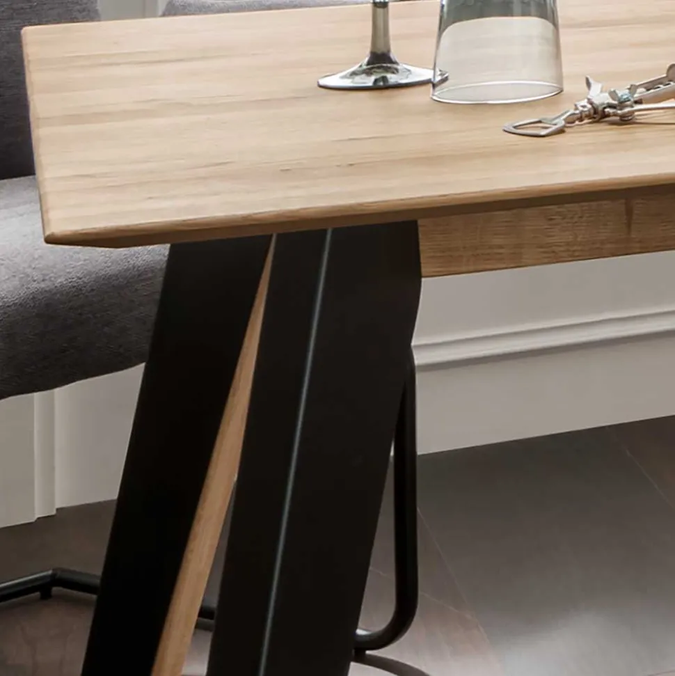 Asteiche Esstisch mit Schweizer Kante - Clenza