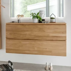 Asteiche Schuhschrank für die Wandmontage - Sotunes