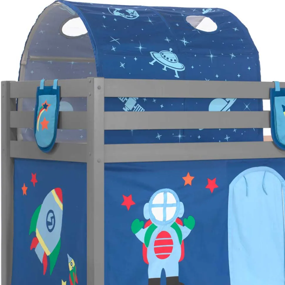 Astronaut Weltraum Hochbett in Grau - Fiorentina