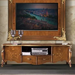 Ausgefallene TV Wohnwand Möbel Set - Carlenna (vierteilig)